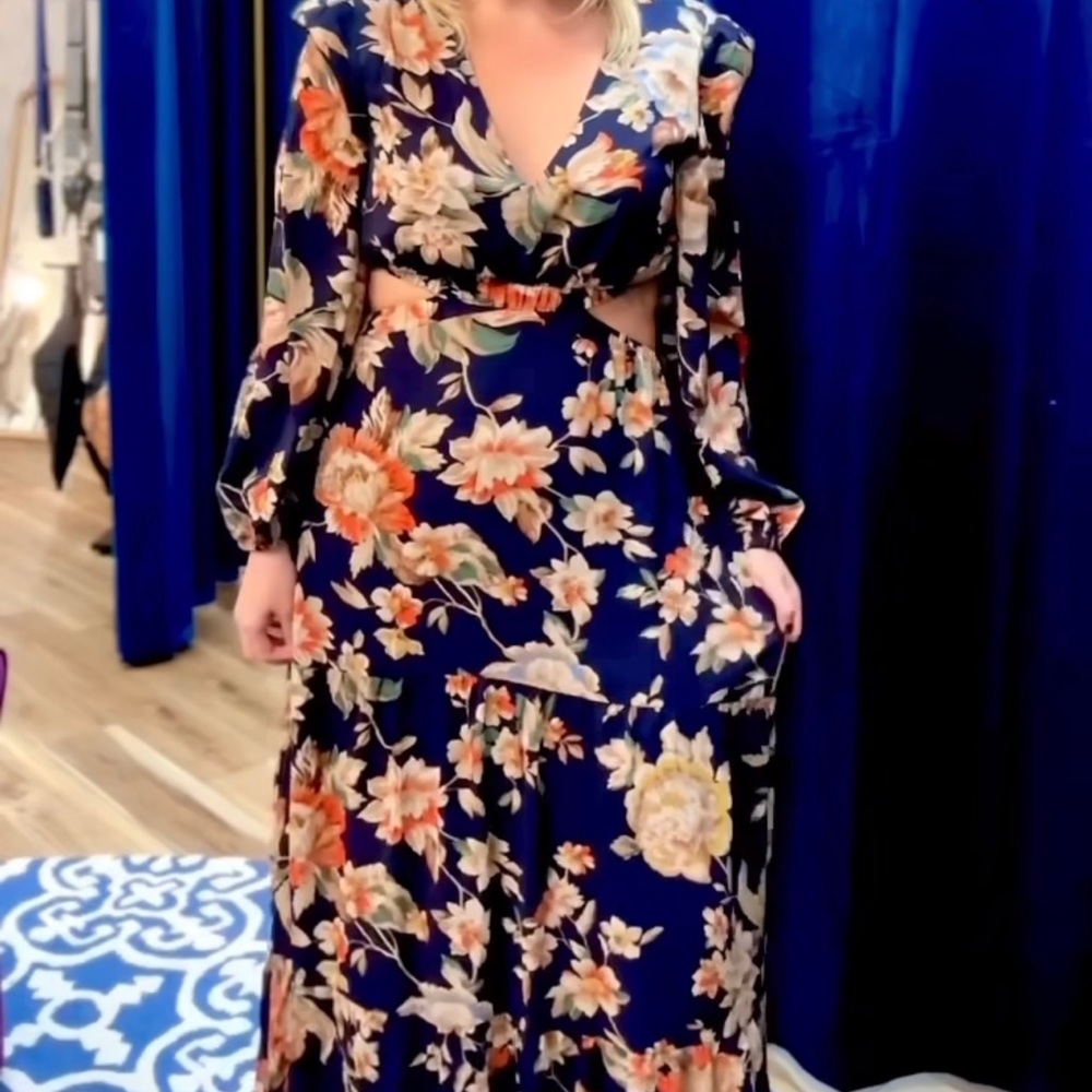 She and Sky Side cut off Floral